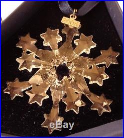2004 Annual Swarovski Crystal Snowflake Star Christmas Ornament withOriginal Boxes