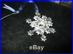2004 Genuine Swarovski Crystal Snowflake Christmas Ornament R20 Pa