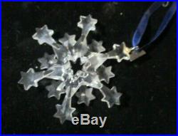 2004 Genuine Swarovski Crystal Snowflake Christmas Ornament R20 Pa