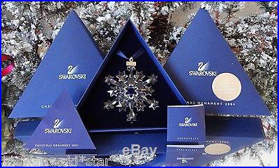 2004 NIB SWAROVSKI CRYSTAL ANNUAL CHRISTMAS ORNAMENT STAR/SNOWFLAKE #631562