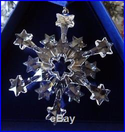 2004 Nib Swarovski Crystal Annual Christmas Ornament Star/snowflake #631562