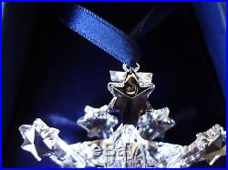 2004 Nib Swarovski Crystal Annual Christmas Ornament Star/snowflake #631562