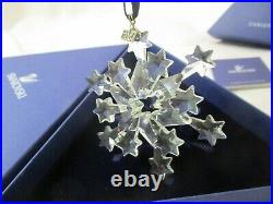 2004 Swarovski Crystal Christmas Ornament Snowflake MIB (SHR)