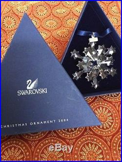 2004 Swarovski Crystal Christmas Star Snowflake Ornament Rockefeller Center
