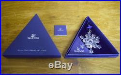 2004 Swarovski Crystal Snowflake Annual Christmas Ornament With Box
