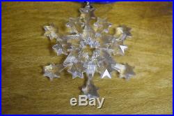 2004 Swarovski Crystal Snowflake Annual Christmas Ornament With Box