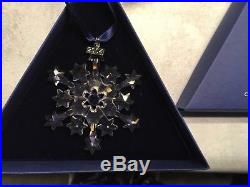 2004 Swarovski Crystal Snowflake Christmas Holiday Ornament with boxes and COA