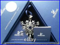 2004 Swarovski Large Annual Crystal Snowflake Christmas Ornament, Retired