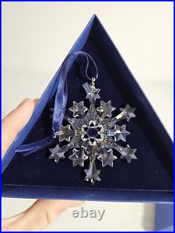 2004 Swarovski Silver Crystal Christmas Snowflake Ornament Austria In Box