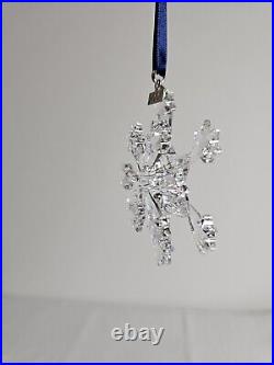 2004 Swarovski Silver Crystal Christmas Snowflake Ornament Austria In Box