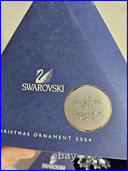 2004 Swarovski Silver Crystal Christmas Snowflake Ornament Austria In Box