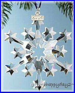 2004 SwarovskiSnowflake STAR Annual Christmas ORNAMENTHolidayRockefellerNIB