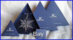 2005 Mib Swarovski Crystal Annual Christmas Ornament Star/snowflake #680502
