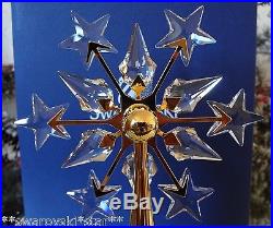 2005 NIB SWAROVSKI CRYSTAL CHRISTMAS TREE TOPPER GOLD RETIRED #632785