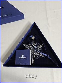 2005 Swarovski Crystal 3 Annual Christmas Holiday Ornament Box Cert Rockefeller