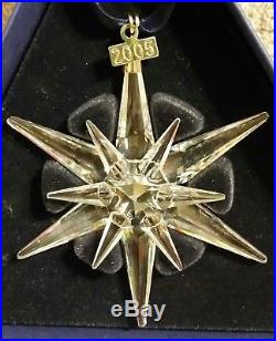 2005 Swarovski Crystal Annual Star/Snowflake Christmas Ornament with Box