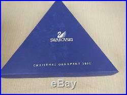 2005 Swarovski star snowflake ornament crystal triangle box mint
