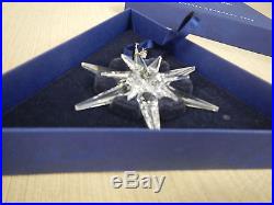 2005 Swarovski star snowflake ornament crystal triangle box mint