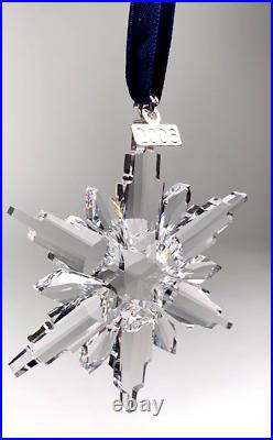 2006 Swarovski Christmas Large Crystal Ornament Snowflake Boxes Certificate
