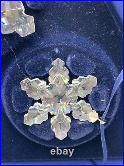 2008 Swarovski Crystal 946487 Christmas Ornament Set 9400 000 215