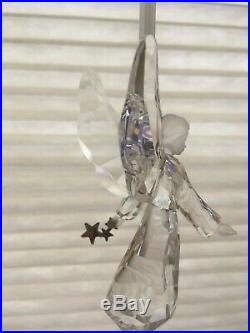 2008 Swarovski Crystal ANGEL 2008 Annual Christmas Ornament with star wand