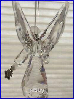 2008 Swarovski Crystal ANGEL 2008 Annual Christmas Ornament with star wand