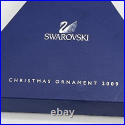 2009 Swarovski Annual Crystal Large Christmas Ornament With Boxes & Inserts