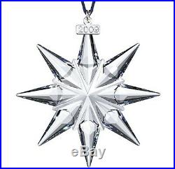 2009 Swarovski Large Crystal Christmas Snowflake Ornament Mib