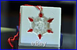 2010 Swarovski Crystal Star Red & Clear Christmas Ornament Austria SCS 3 1/4