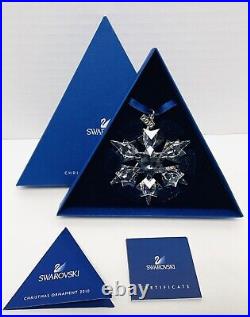 2010 Swarovski Large Annual Snowflake Christmas Ornament NIB with certificate