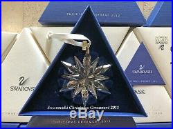 2011 Swarovski Crystal Christmas Tree Star Ornament Collectible COA & Box Mint