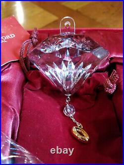 2011 Waterford Crystal Five Golden Rings Ornament 12 Days of Christmas 5th MIIB