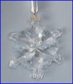 2012 SWAROVSKI ANNUAL CHRISTMAS SNOWFLAKE ORNAMENT LE NIB COA Boxed 1125019