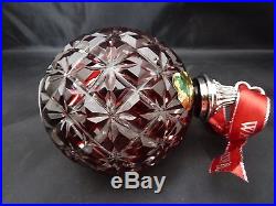 2013 Annual Waterford Crystal Ruby Ball Ornament 161006 Macy's Nib