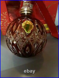 2017 WATERFORD Red Cased Ball Christmas Ornament NIB 40023172