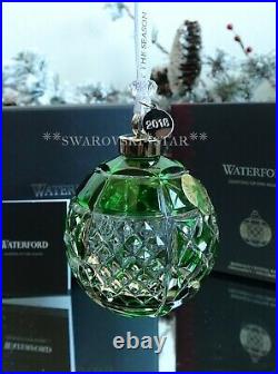2018 Nib Waterford Crystal Annual Emerald Ball Christmas Ornament 40032596