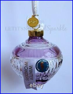 2021 Nib Waterford Crystal 1st Edition Winter Wonders Lilac Ornament 1059645