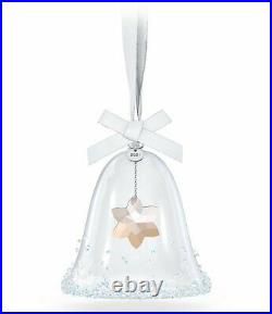 2021 Swarovski Crystal Classic Bell GoldStar Ornament Dillards Exclusive 5628452