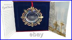 24 K Gold Christmas Ornament White House Resoration 2002 Crystal Rare Vtg