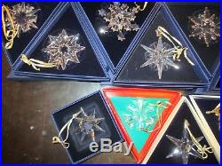 26+3 Swarovski Crystal Snowflake Annual Large Christmas Ornament Years 1991-2016
