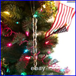 34 Vtg. Gold Twisted Glass Wrapped Icicles Tree Ornaments Christmas 6.5 Germany