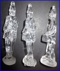 3x Waterford Crystal Drummers Drumming 12 Days of Christmas Tree Ornament 2006
