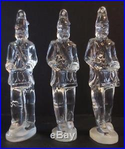 3x Waterford Crystal Drummers Drumming 12 Days of Christmas Tree Ornament 2006