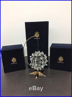 4 Faberge Crystal Christmas Bulbs