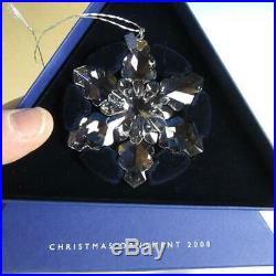5 Swarovski Crystal Annual Christmas Star Snowflake Ornaments 2003, 2005-2008