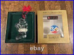 6 Marquis Waterford Crystal Peanuts Musical Schroeder Lucy Christmas Ornaments