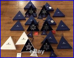 6 SWAROVSKI Crystal Annual Christmas ORNAMENTS LOT 2001'02,'03,'04,'05 & 2006