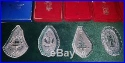 7 Pcs Waterford Crystal 12 Days Of Christmas Ornaments Set 1978 1984 inc. 1982