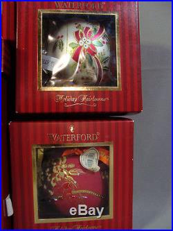 7 Waterford Crystal Christmas Ornaments Angels SIGNED Snowglobe RARE #180/3000