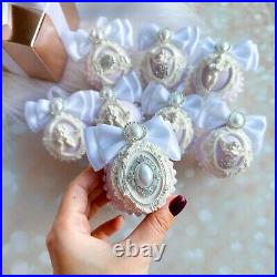 9 Christmas tree light pink ornament angel bauble crystal decoration mother gift
